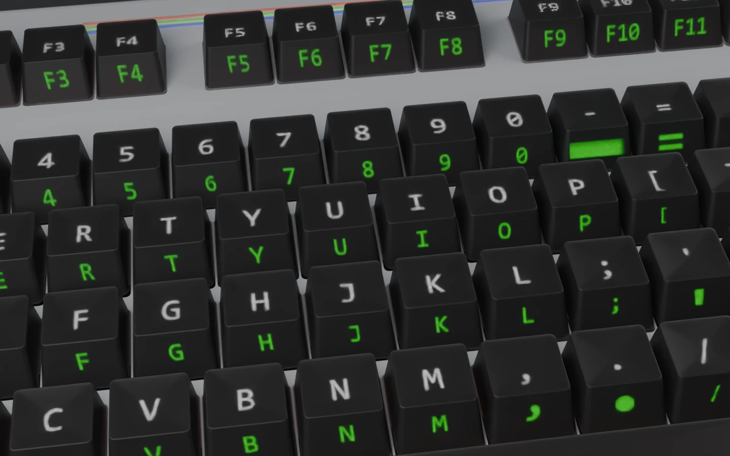 Technical projected font screenshot